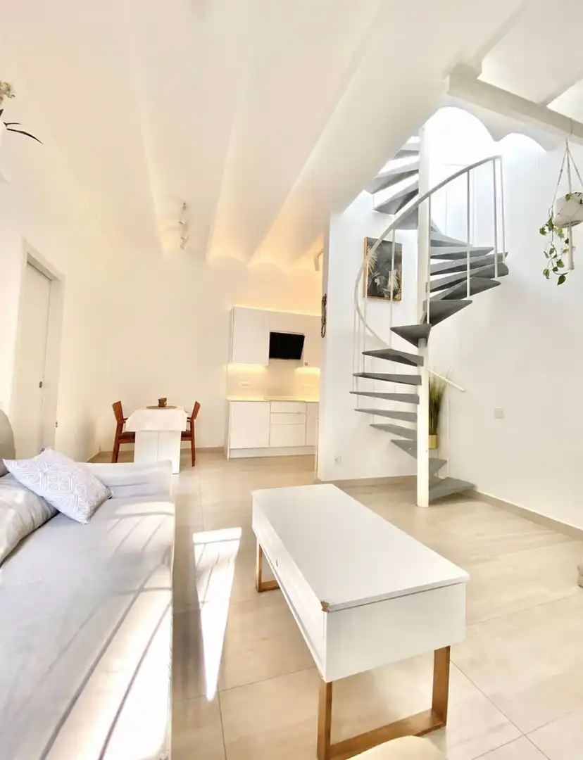 Living room of Duplexes for rent to own in Barcelona  with Air Conditioner, Private garden and Pets allowed
