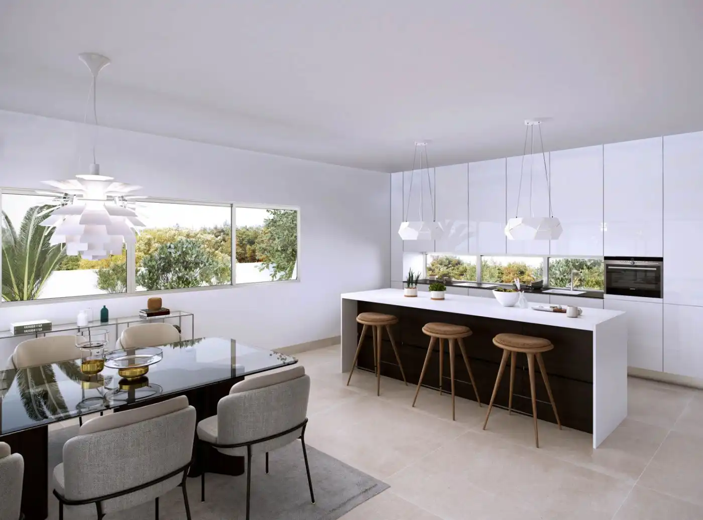 Cocina de Casa adosada en venta en Mijas con Aire acondicionado, Calefacción y Jardín privado