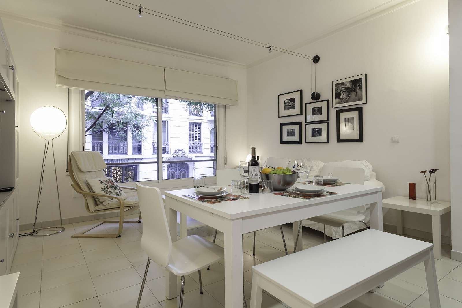 Dining room of Apartment to share in  Barcelona Capital  with Air Conditioner, Terrace and Furnished