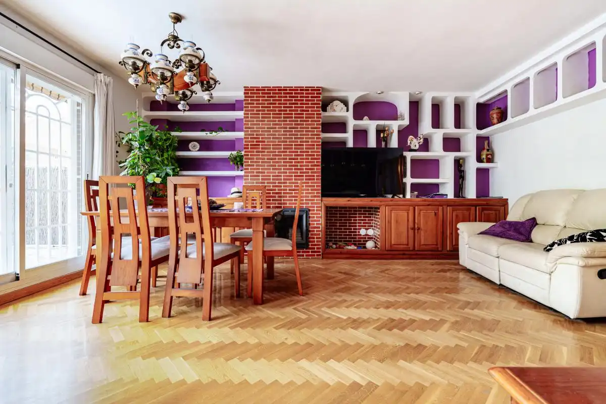 Sala d'estar de Casa adosada en venda en Getafe amb Aire condicionat, Calefacció i Jardí privat