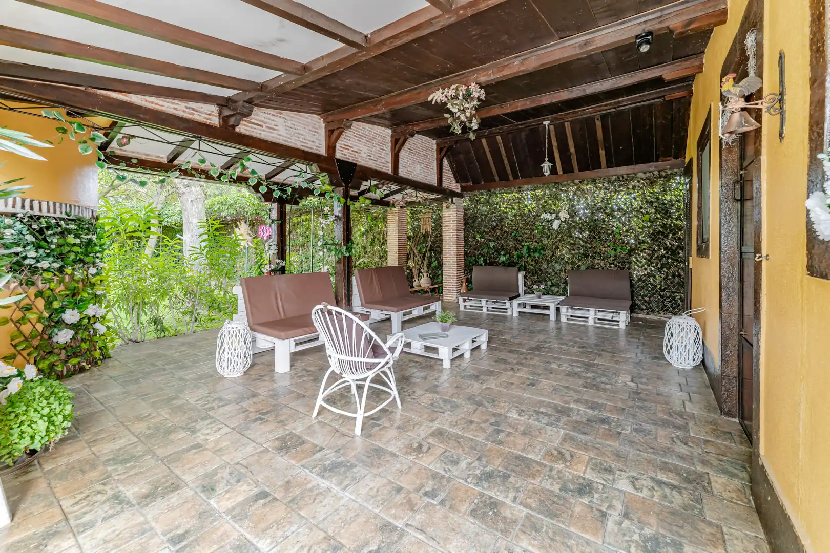 Terraza de Finca rústica en venta en Laguna de Duero con Aire acondicionado, Calefacción y Jardín privado