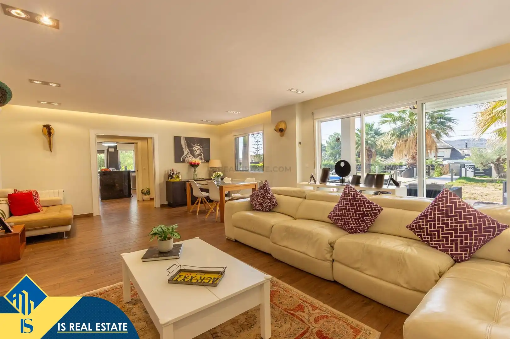Sala d'estar de Casa o xalet en venda en Alicante / Alacant amb Terrassa, Piscina i Moblat