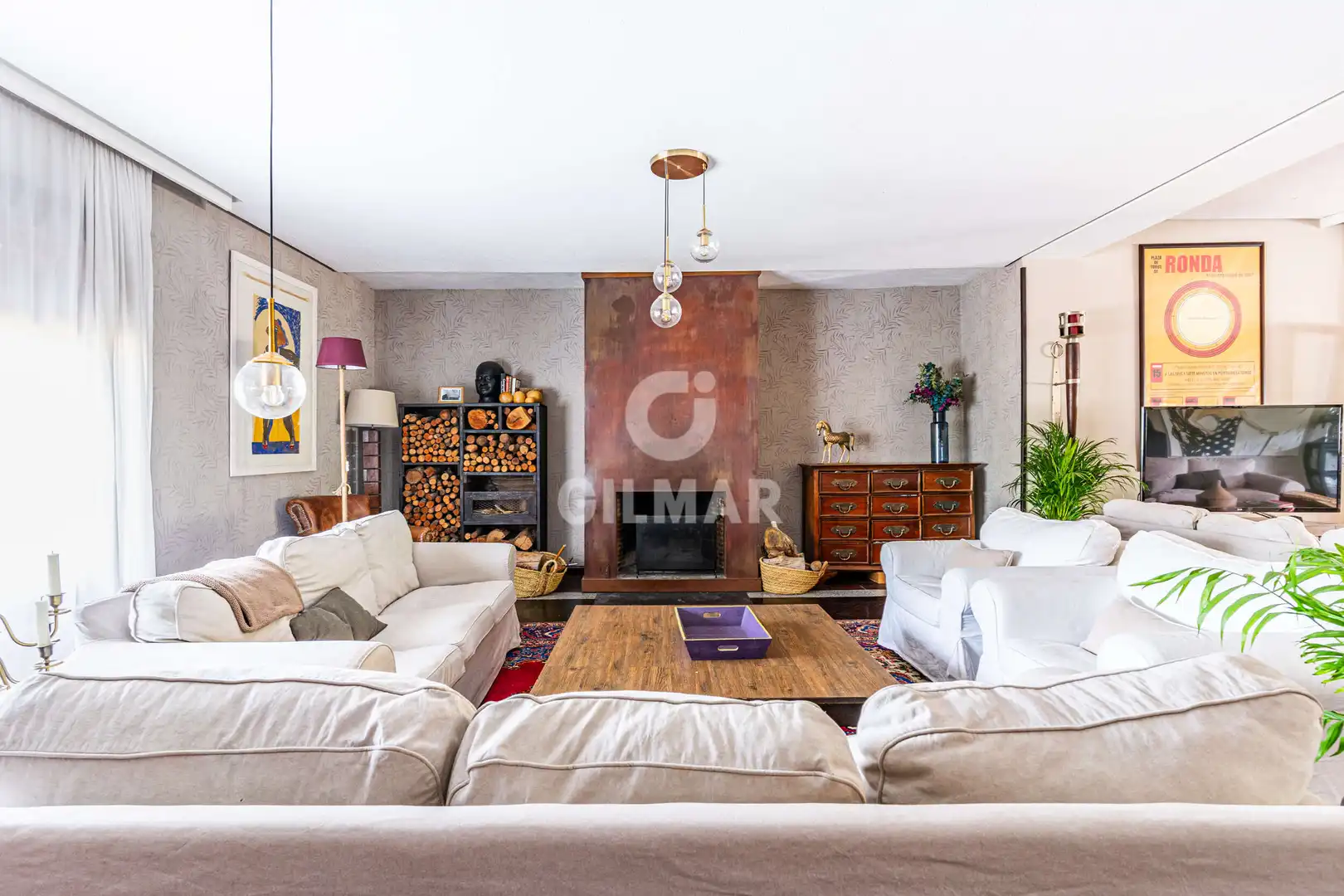 Sala de estar de Casa o chalet en venta en Boadilla del Monte con Calefacción, Jardín privado y Piscina