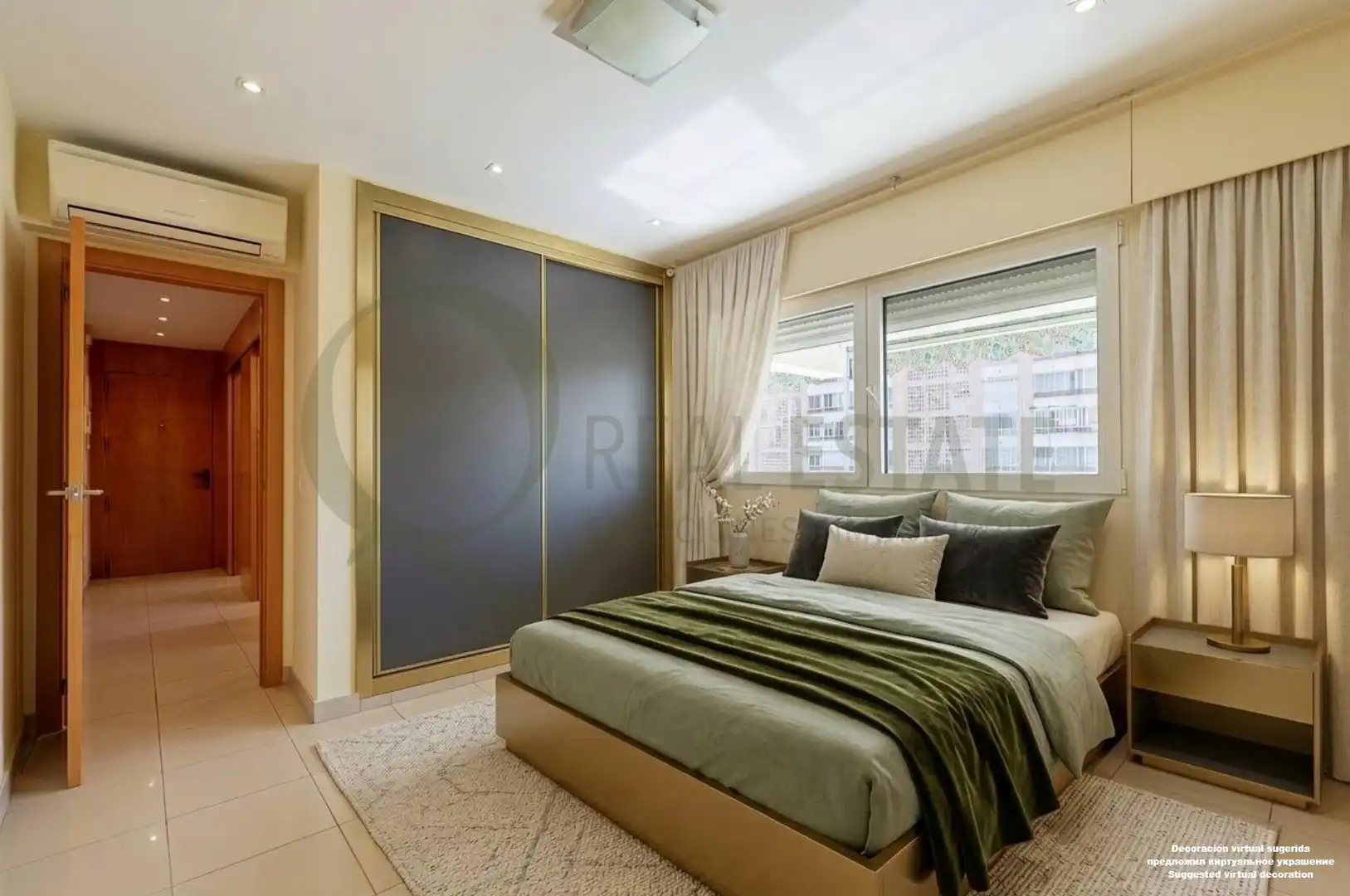 Schlafzimmer von Wohnung zum Verkauf in Alicante / Alacant mit Klimaanlage, Heizung und Privatgarten