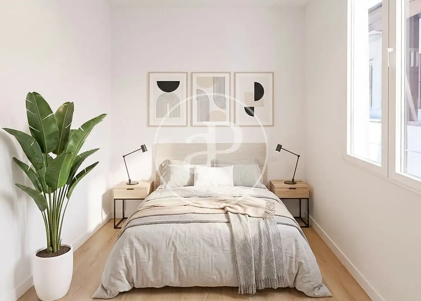 Bedroom of Flat for sale in Madrid  with Air Conditioner, Heating and Balcony