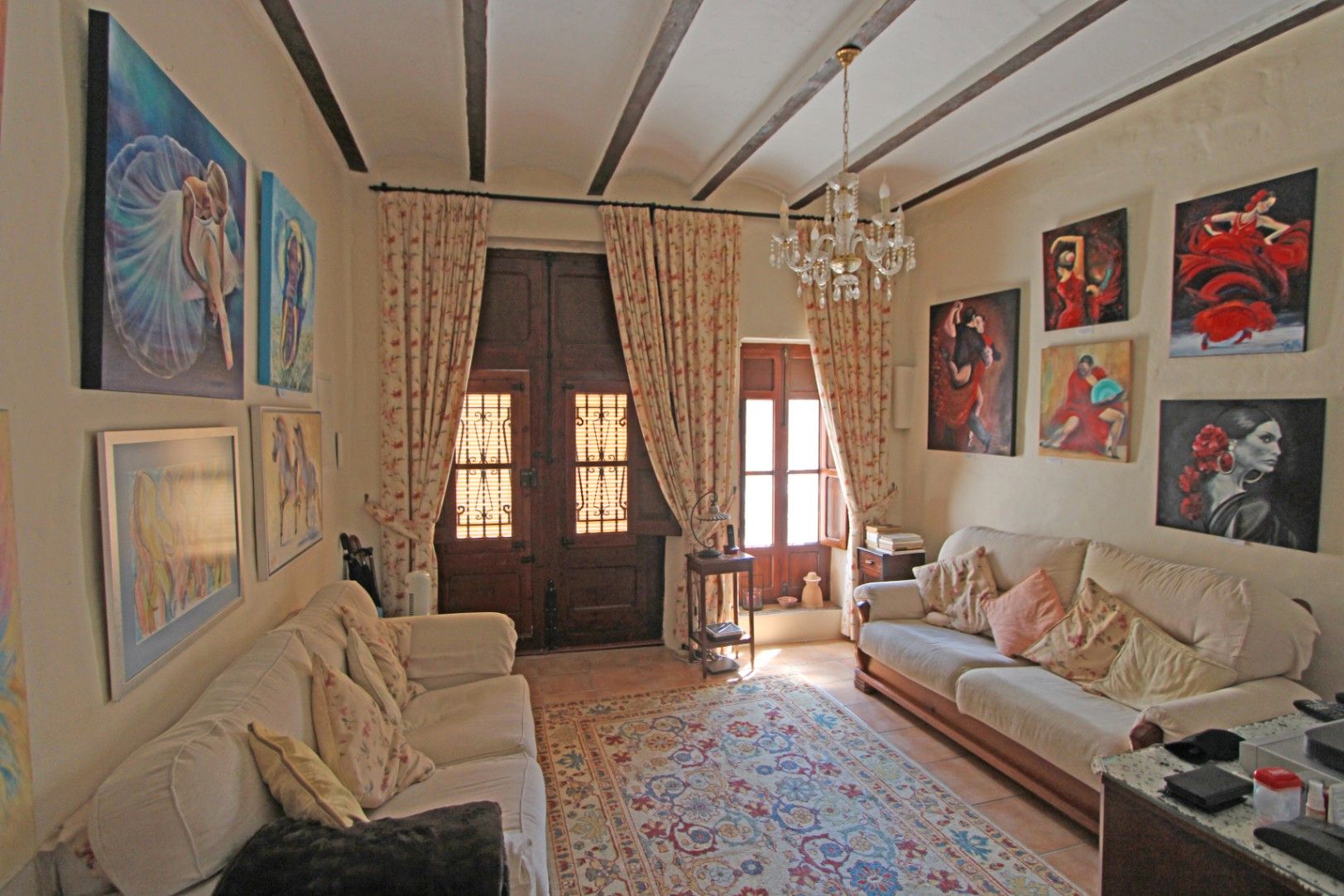 Wohnzimmer von Country house zum verkauf in Tormos mit Klimaanlage, Heizung und Terrasse