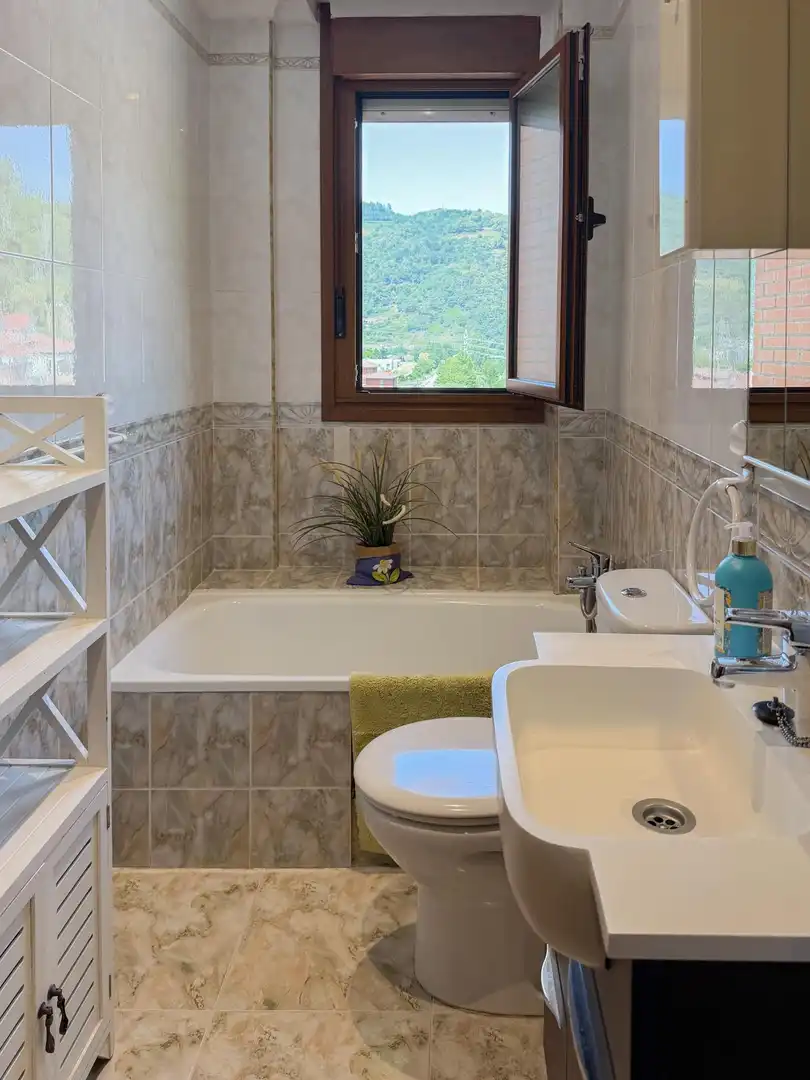 Baño de Piso en venta en Mieres (Asturias) con Calefacción, Parquet y Amueblado