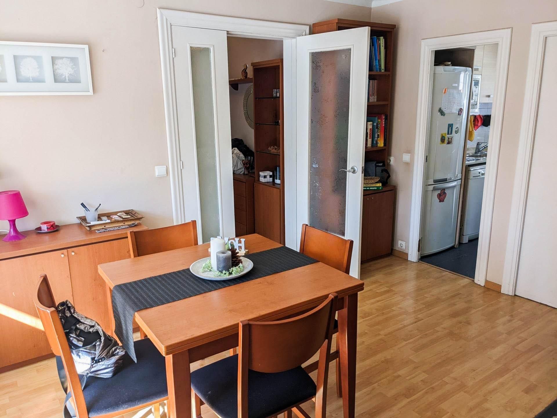 Dining room of Flat for sale in  Barcelona Capital  with Air Conditioner, Heating and Balcony