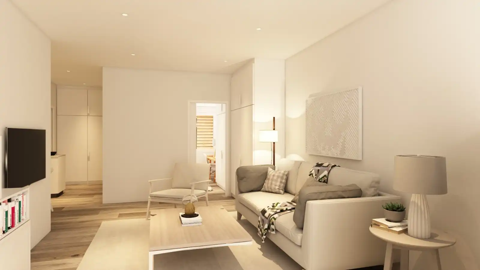 Living room of Flat for sale in Terrassa  with Air Conditioner, Oven and Microwave