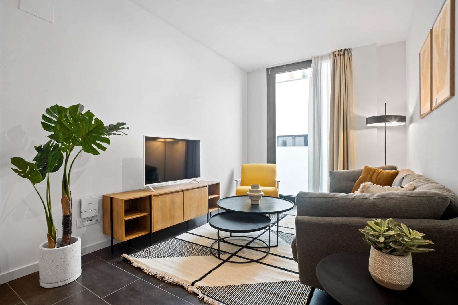 Sala d'estar de Apartament per a compartir en  Barcelona Capital amb Aire condicionat i Terrassa