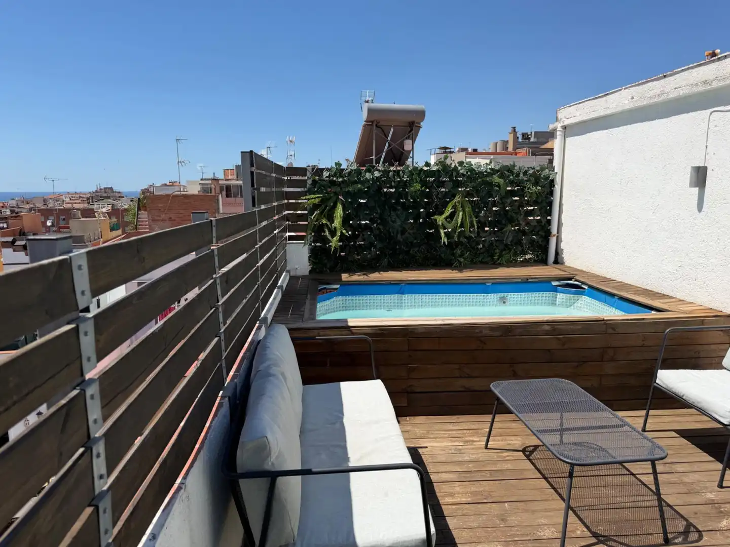 Terrasse von Dachboden zum Verkauf in Mataró mit Klimaanlage, Heizung und Parkett