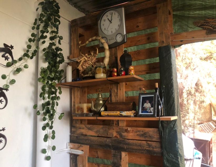 Sala de estar de Estudio de alquiler en Málaga Capital con Jardín privado, Terraza y Amueblado