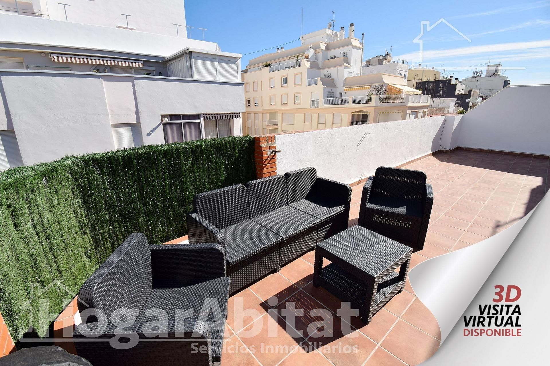 Terrace of Attic for sale in Burriana / Borriana  with Air Conditioner, Terrace and Storage room