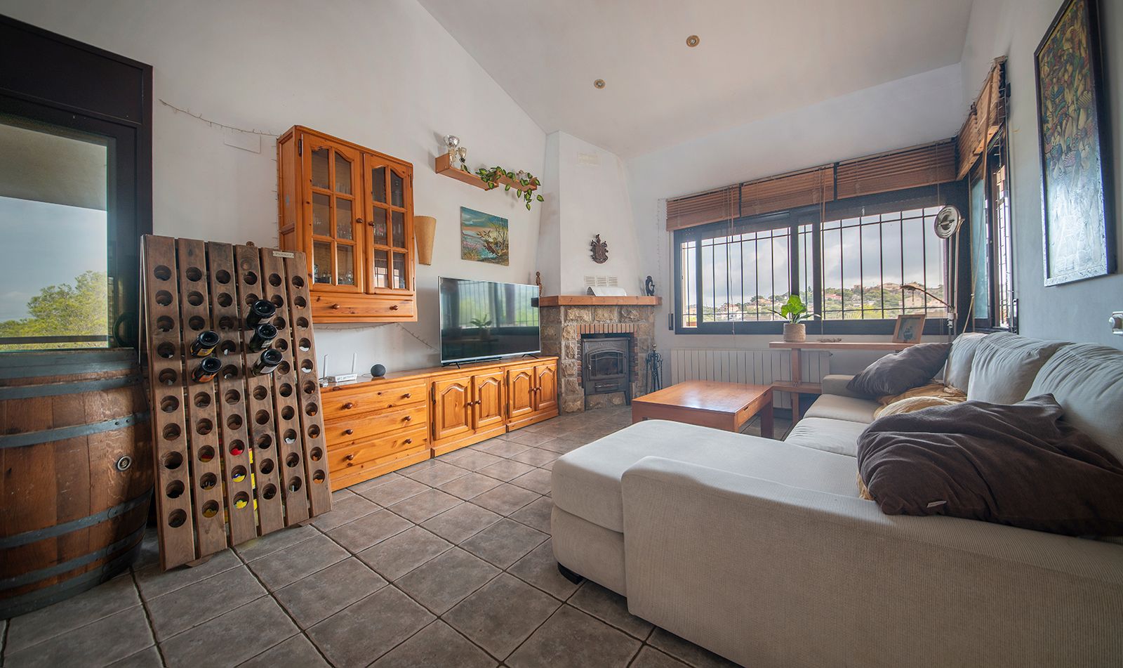 Living room of House or chalet for sale in Olèrdola  with Private garden, Parquet flooring and Terrace