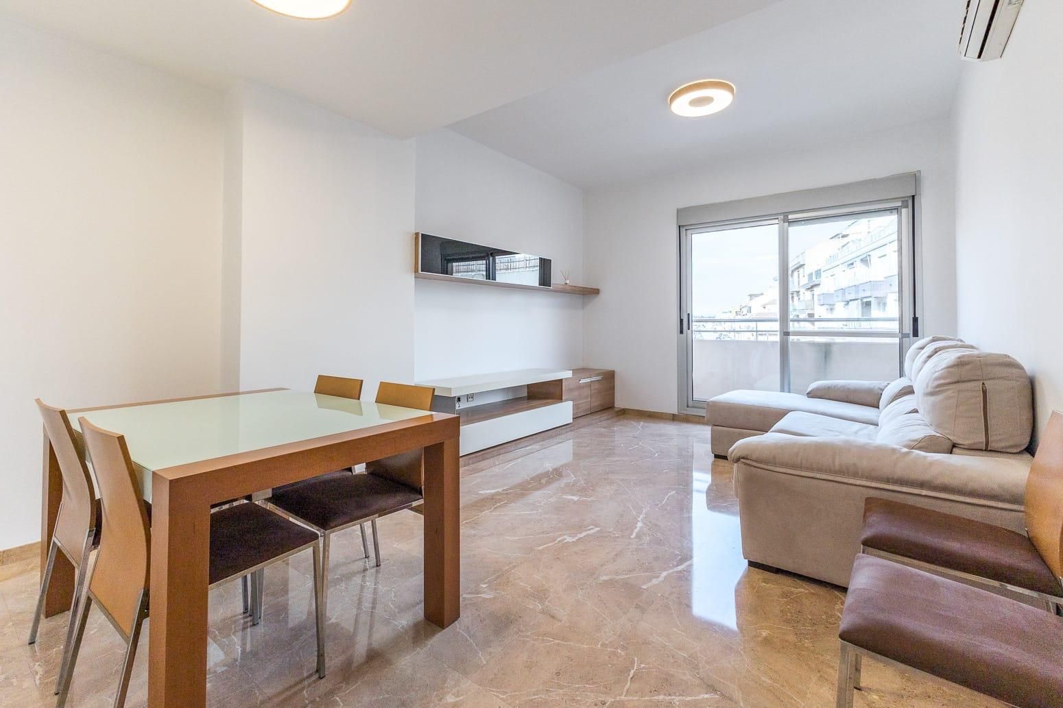 Living room of Flat for sale in Massamagrell  with Air Conditioner, Terrace and Furnished