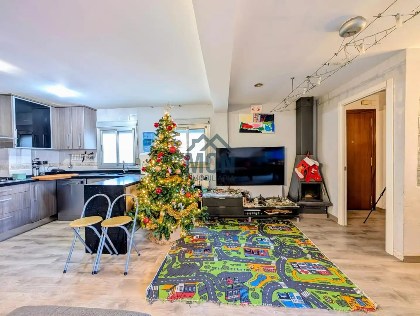 Sala de estar de Ático en venta en Catarroja con Calefacción, Parquet y Terraza