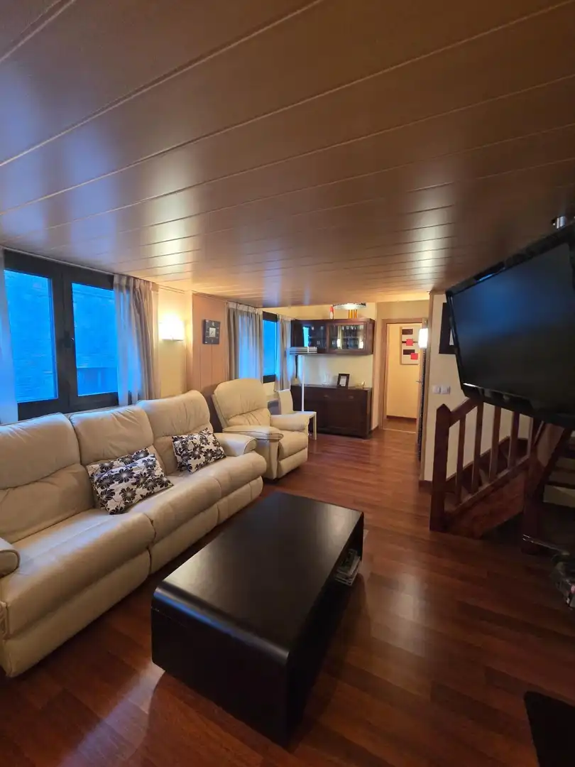 Sala de estar de Ático en venta en Encamp con Calefacción, Parquet y Amueblado