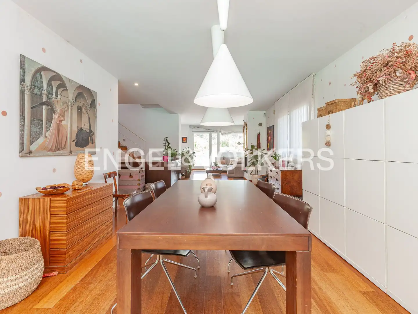 Dining room of Houses for sale in Sant Cugat del Vallès  with Air Conditioner, Heating and Private garden