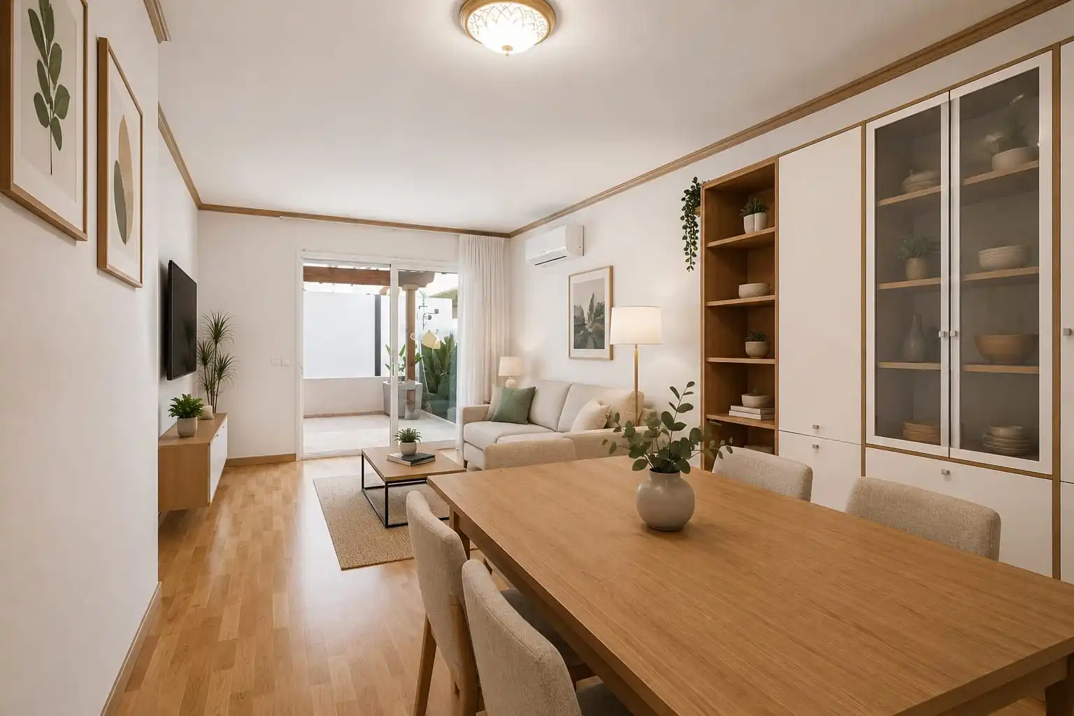 Sala de estar de Casa adosada en venta en Girona con Terraza y Alarma