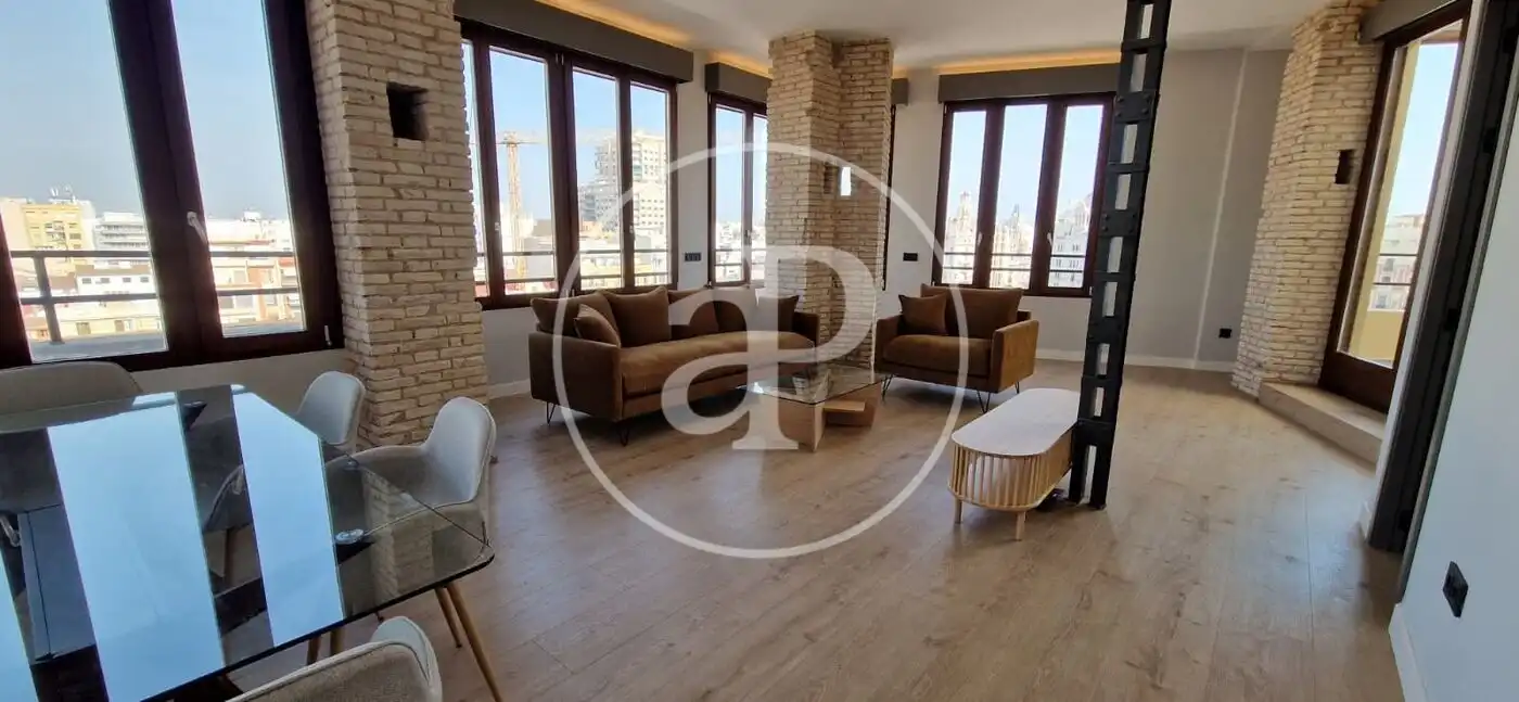 Living room of Flat for rent in Valencia  with Air Conditioner, Heating and Balcony