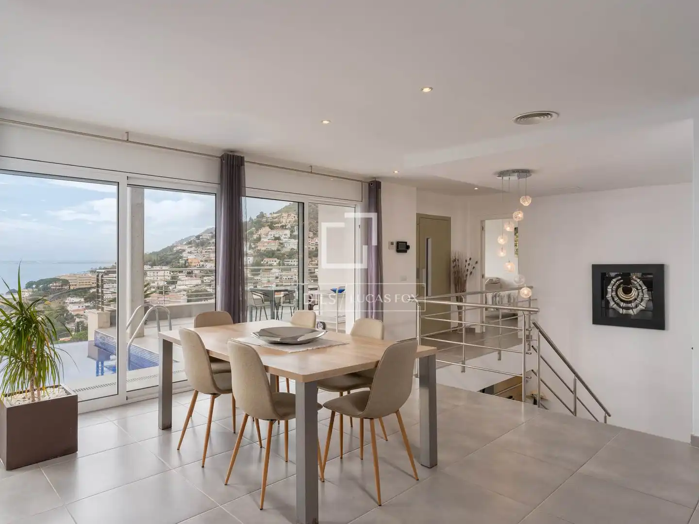 Dining room of Houses for sale in Roses  with Air Conditioner, Heating and Terrace