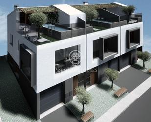 Vista exterior de Casa adosada en venda en Esplugues de Llobregat amb Aire condicionat, Terrassa i Piscina