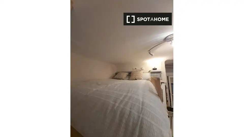 Bedroom of Study for share in Madrid  with Air Conditioner, Heating and Terrace