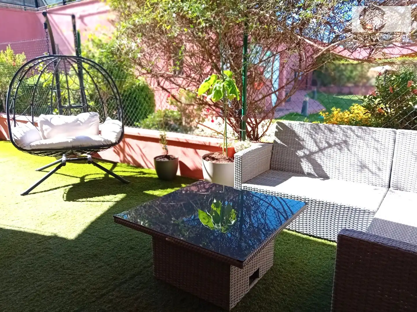 Terrasse von Wohnung zum Verkauf in Ayamonte mit Klimaanlage, Privatgarten und Möbliert