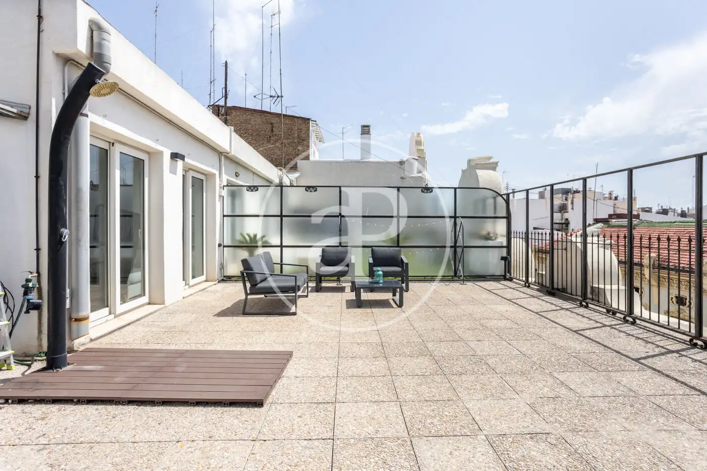 Terrace of Attic for rent in Valencia  with Air Conditioner, Heating and Terrace