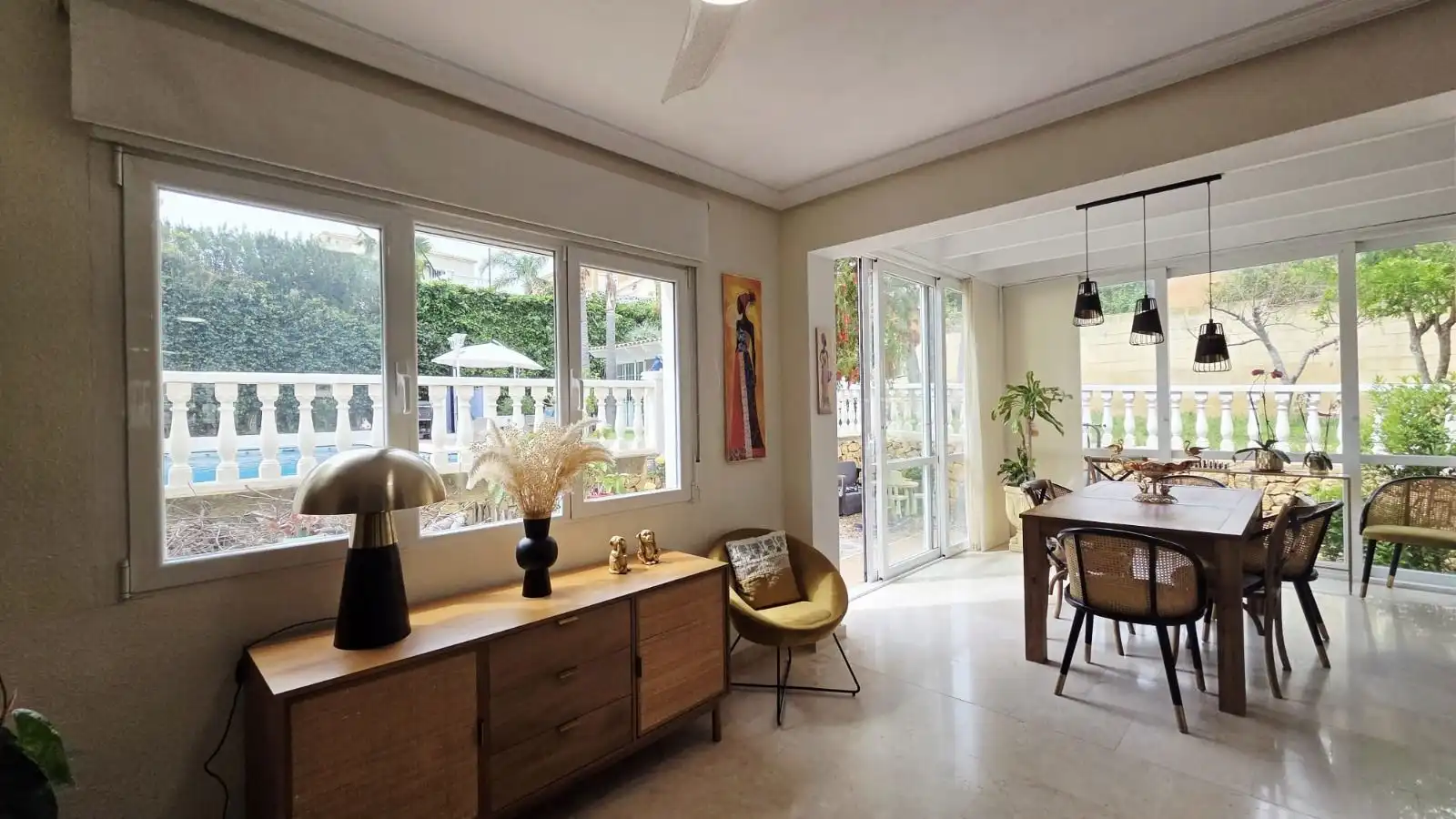 Dining room of Houses for sale in La Nucia  with Air Conditioner, Heating and Private garden