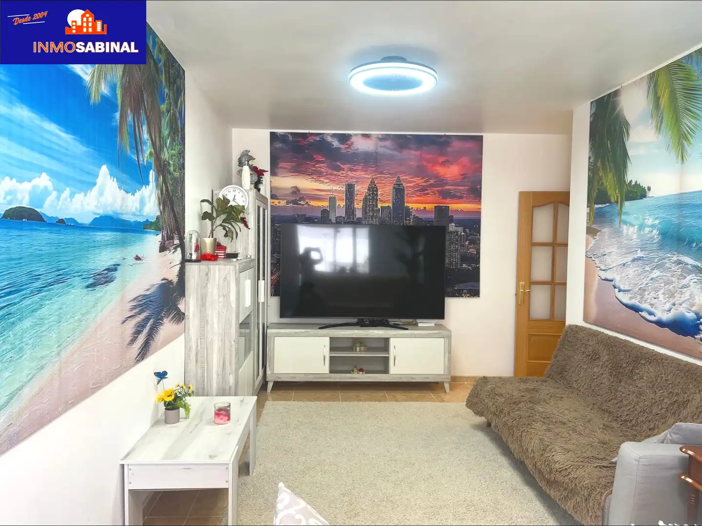 Sala de estar de Piso en venta en Roquetas de Mar con Amueblado