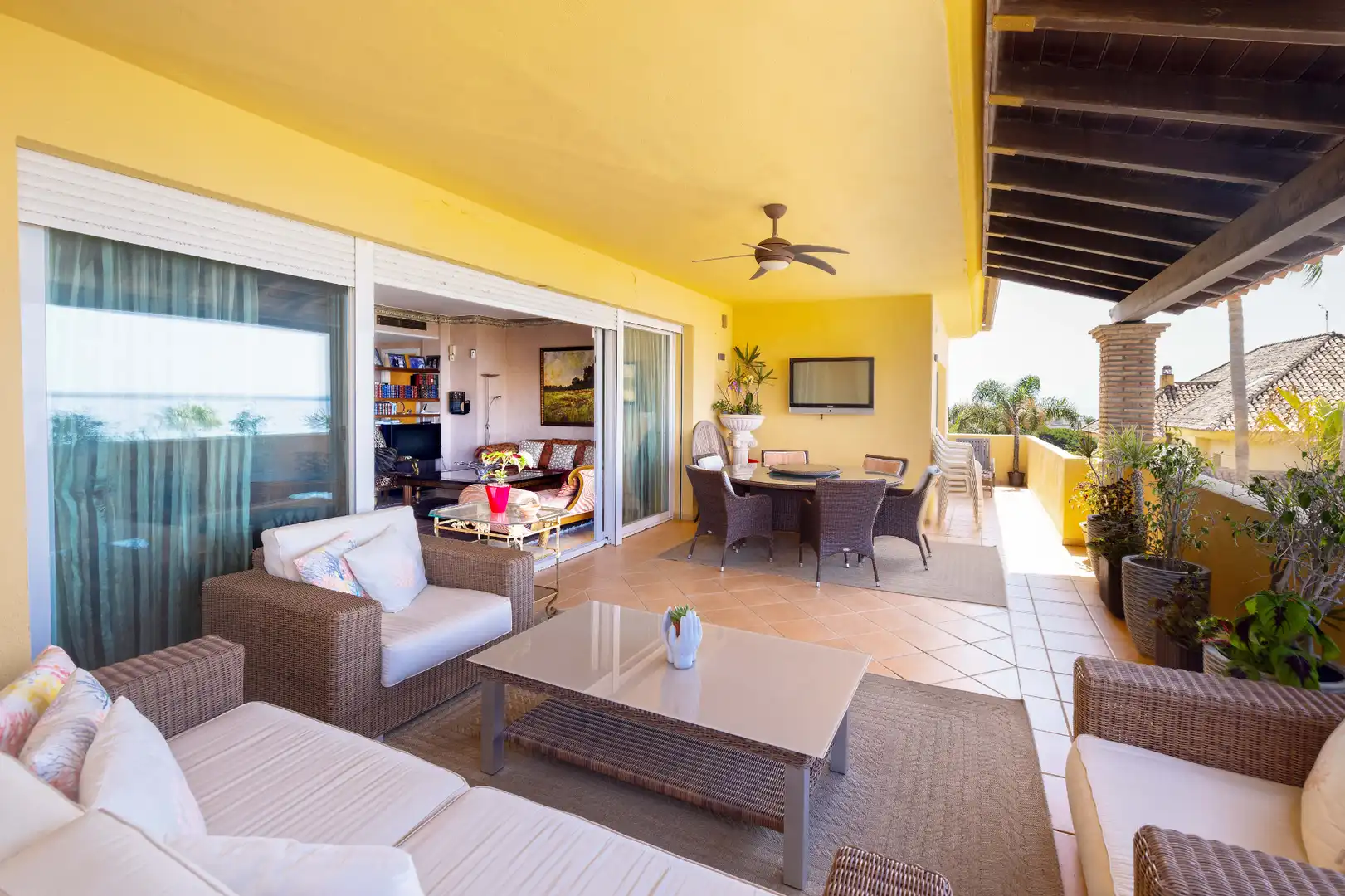 Terrasse von Dachboden zum Verkauf in Marbella mit Klimaanlage, Heizung und Terrasse