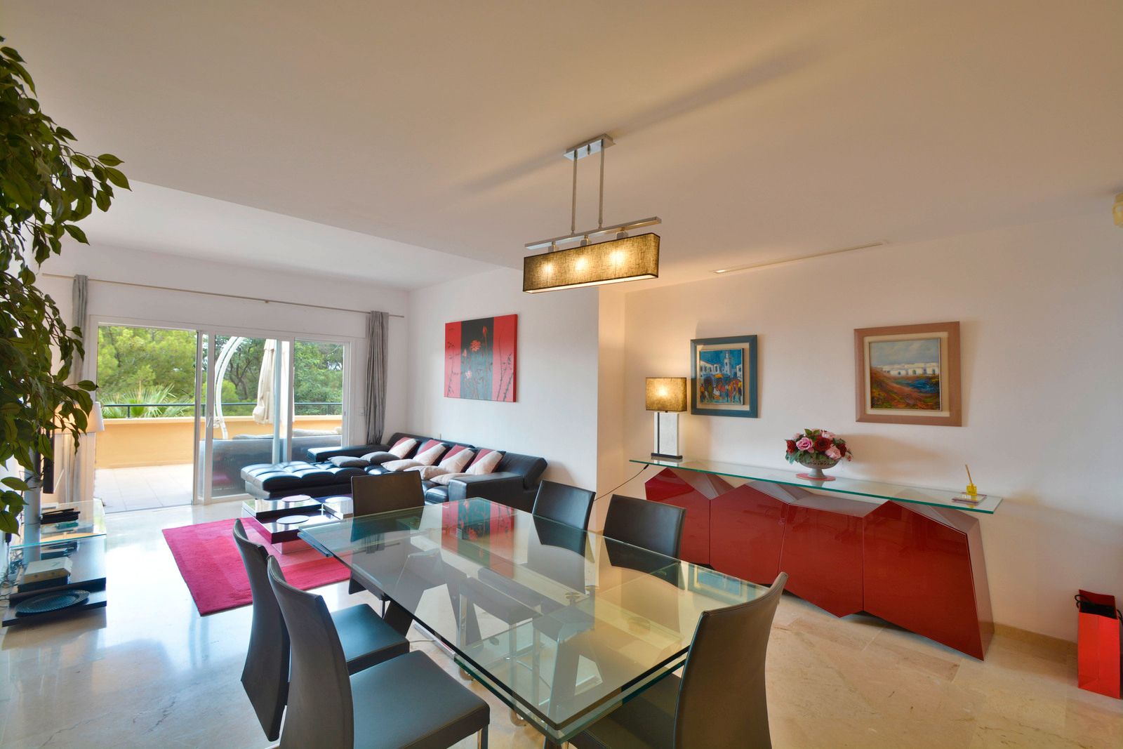 Dining room of Apartment for sale in Marbella  with Heating, Private garden and Community pool