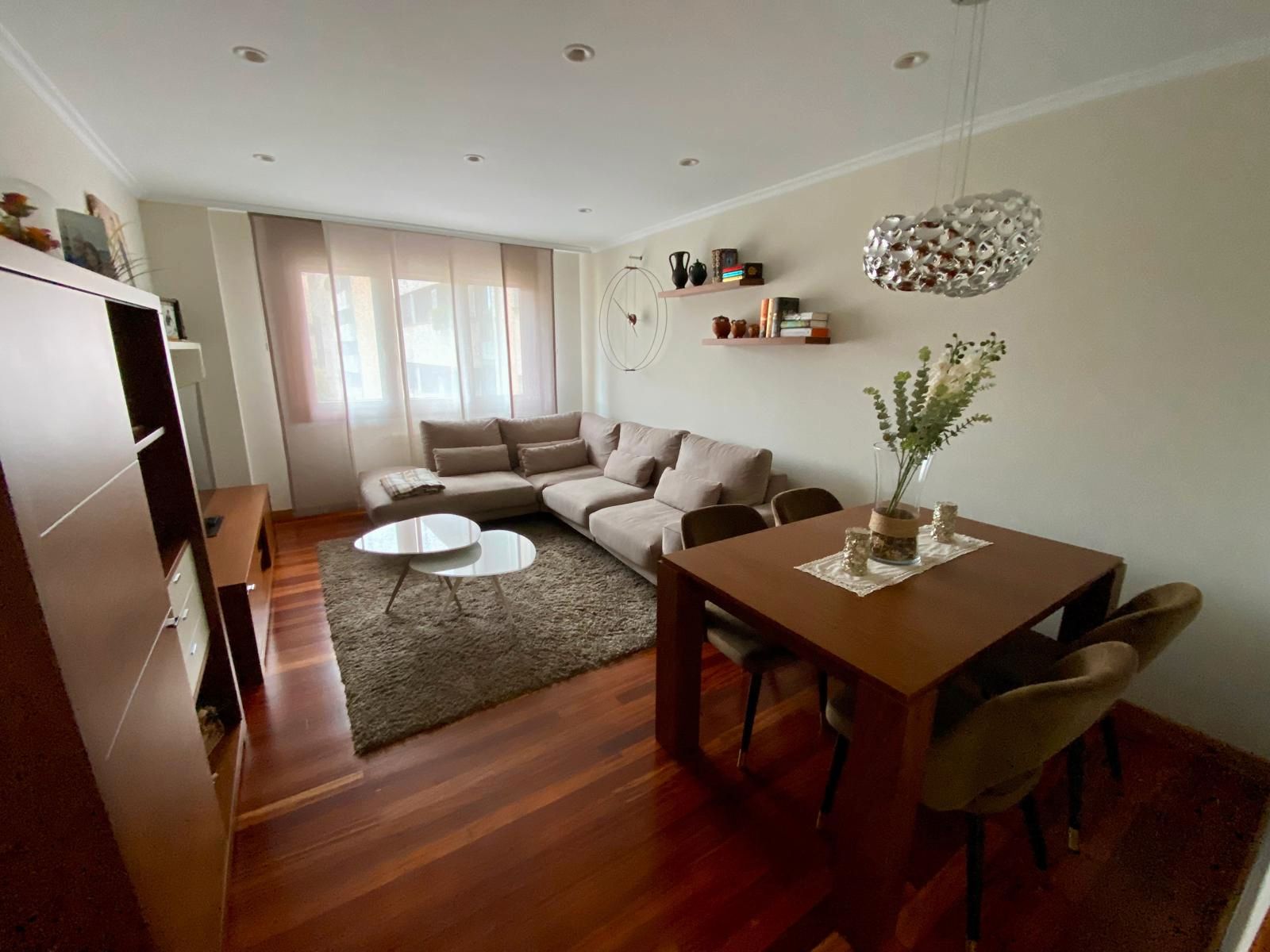 Living room of Flat for sale in Gijón   with Heating, Parquet flooring and Storage room