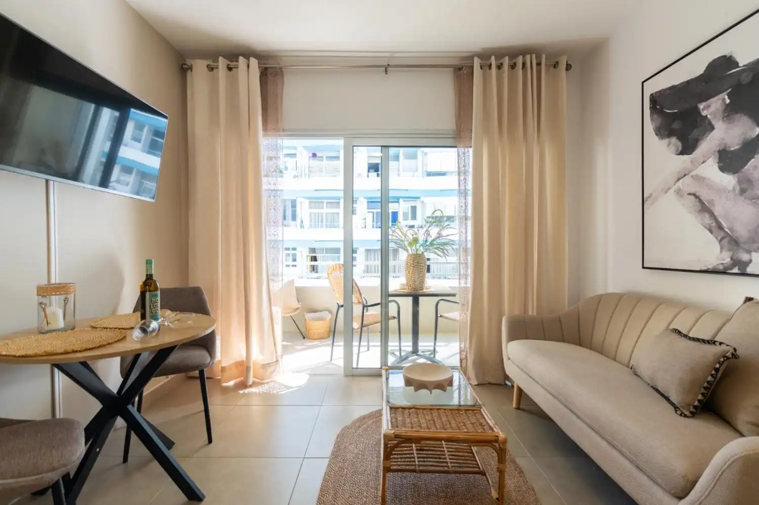 Sala de estar de Estudio de alquiler en Puerto de la Cruz con Terraza y Balcón