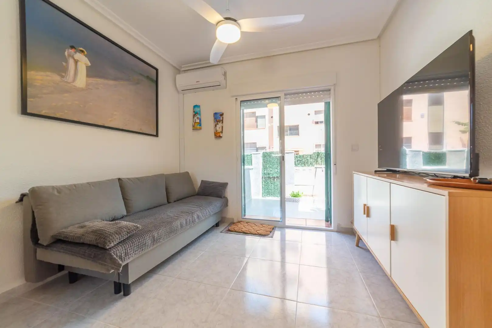 Sala d'estar de Apartament en venda en San Javier amb Aire condicionat, Jardí privat i Terrassa