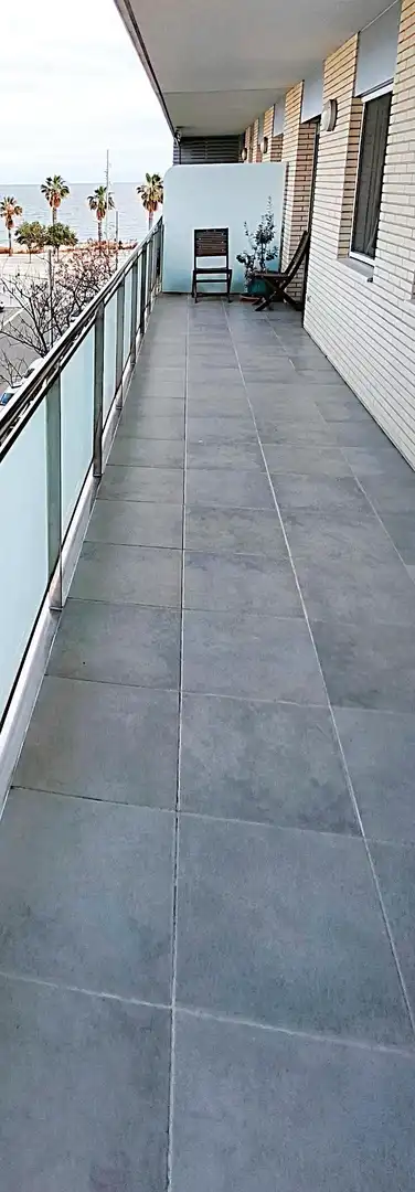 Terrace of Flat for sale in Badalona  with Air Conditioner, Heating and Parquet flooring