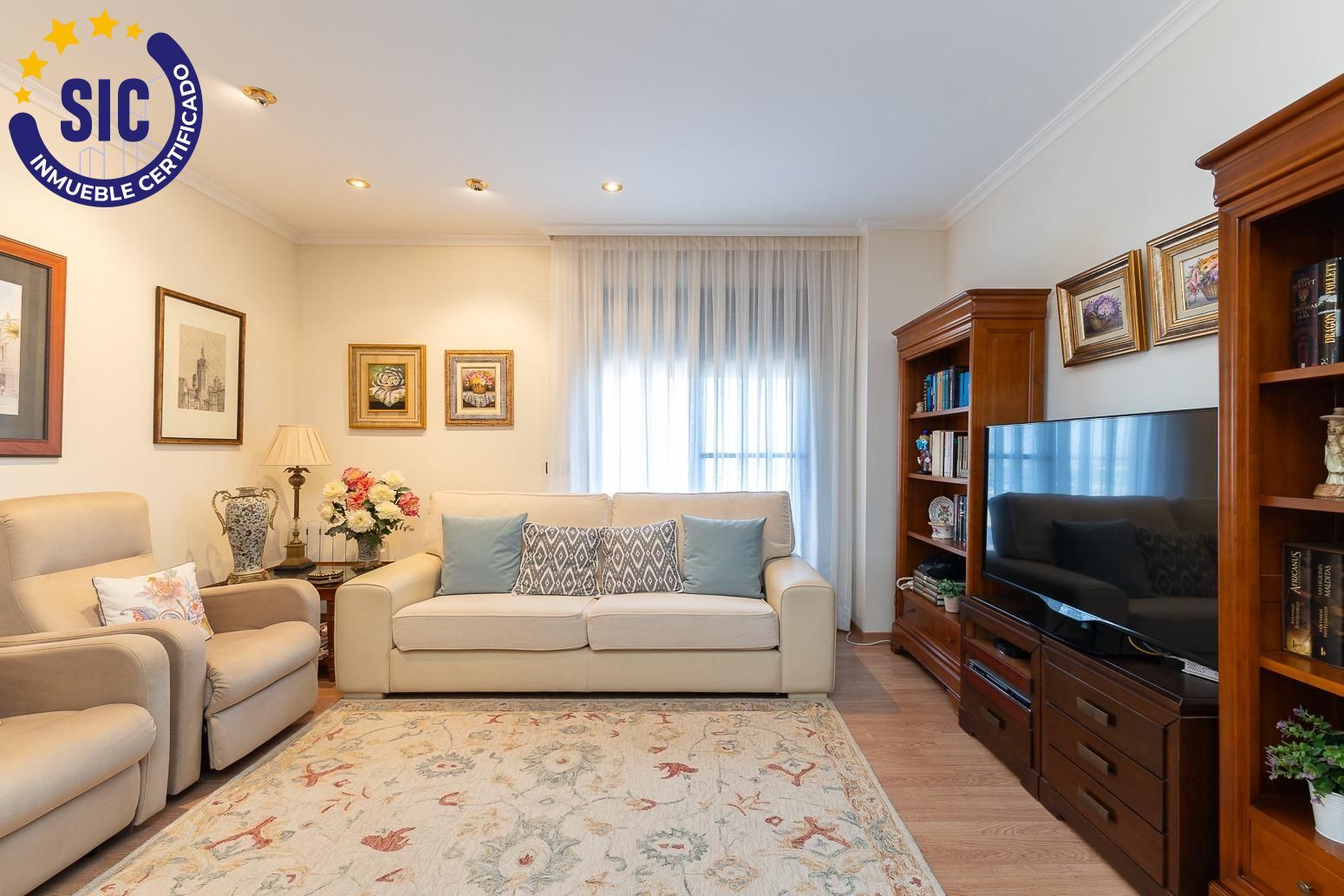Living room of Attic for sale in Mislata  with Heating, Private garden and Parquet flooring