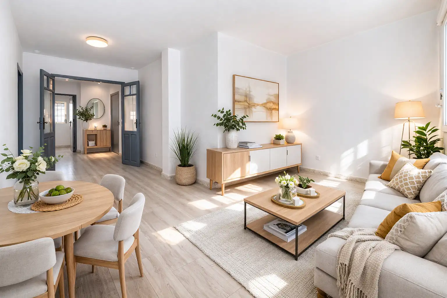 Sala de estar de Casa adosada en venta en Almería con Terraza