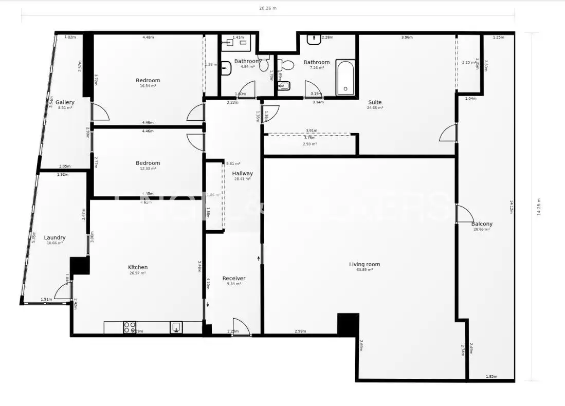 Flat for rent in Barcelona  with Air Conditioner, Heating and Parquet flooring