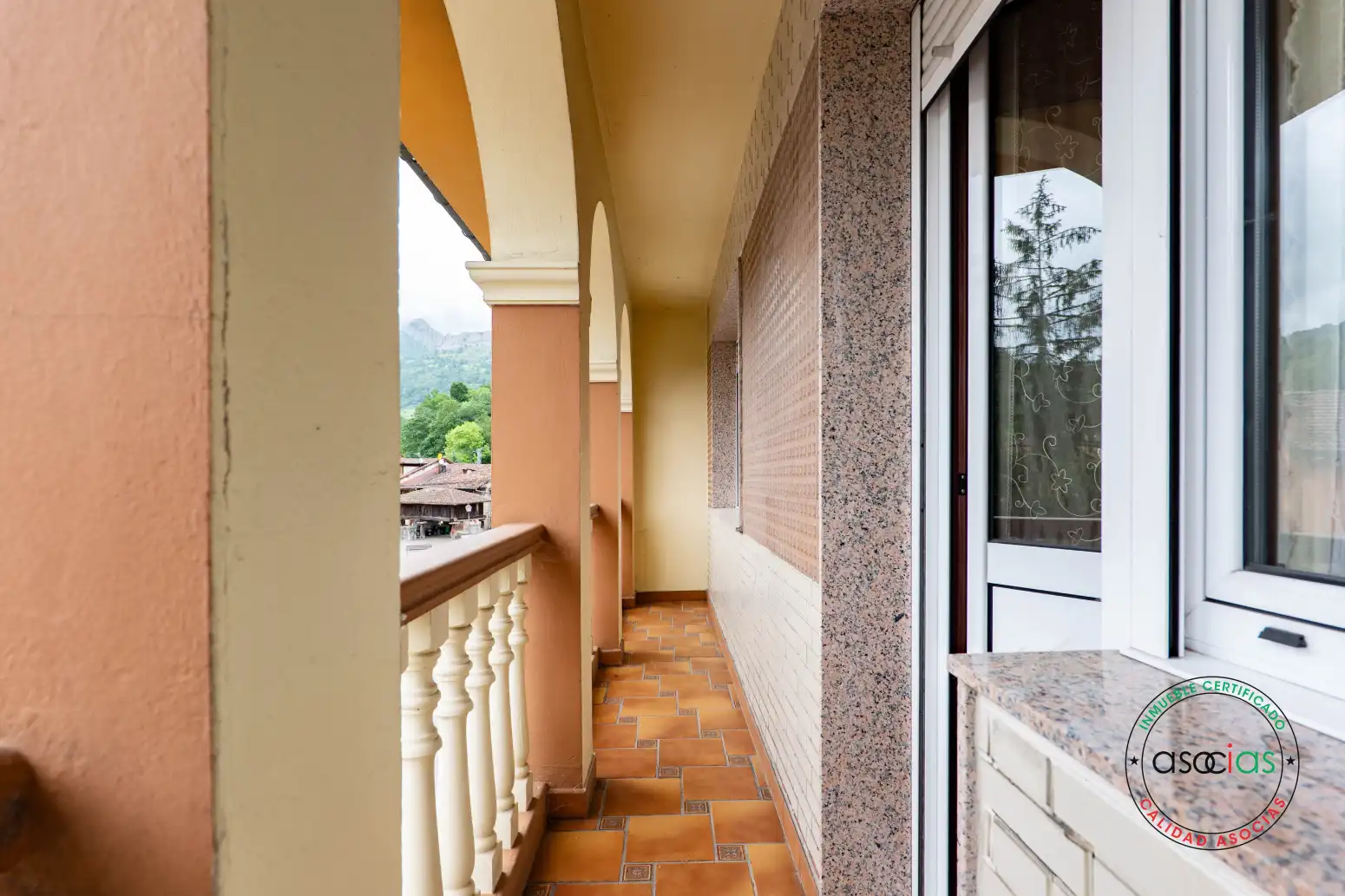 Balcony of Houses for sale in Laviana  with Heating, Parquet flooring and Terrace