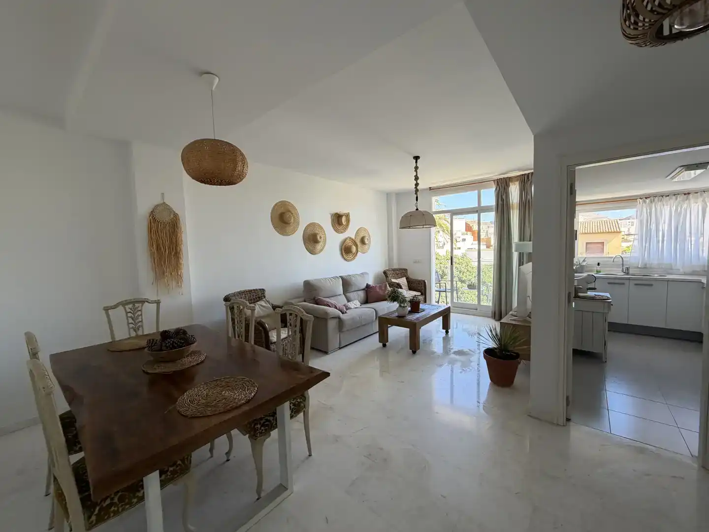 Wohnzimmer von Dachboden zur Miete in Benitachell / El Poble Nou de Benitatxell mit Klimaanlage und Balkon