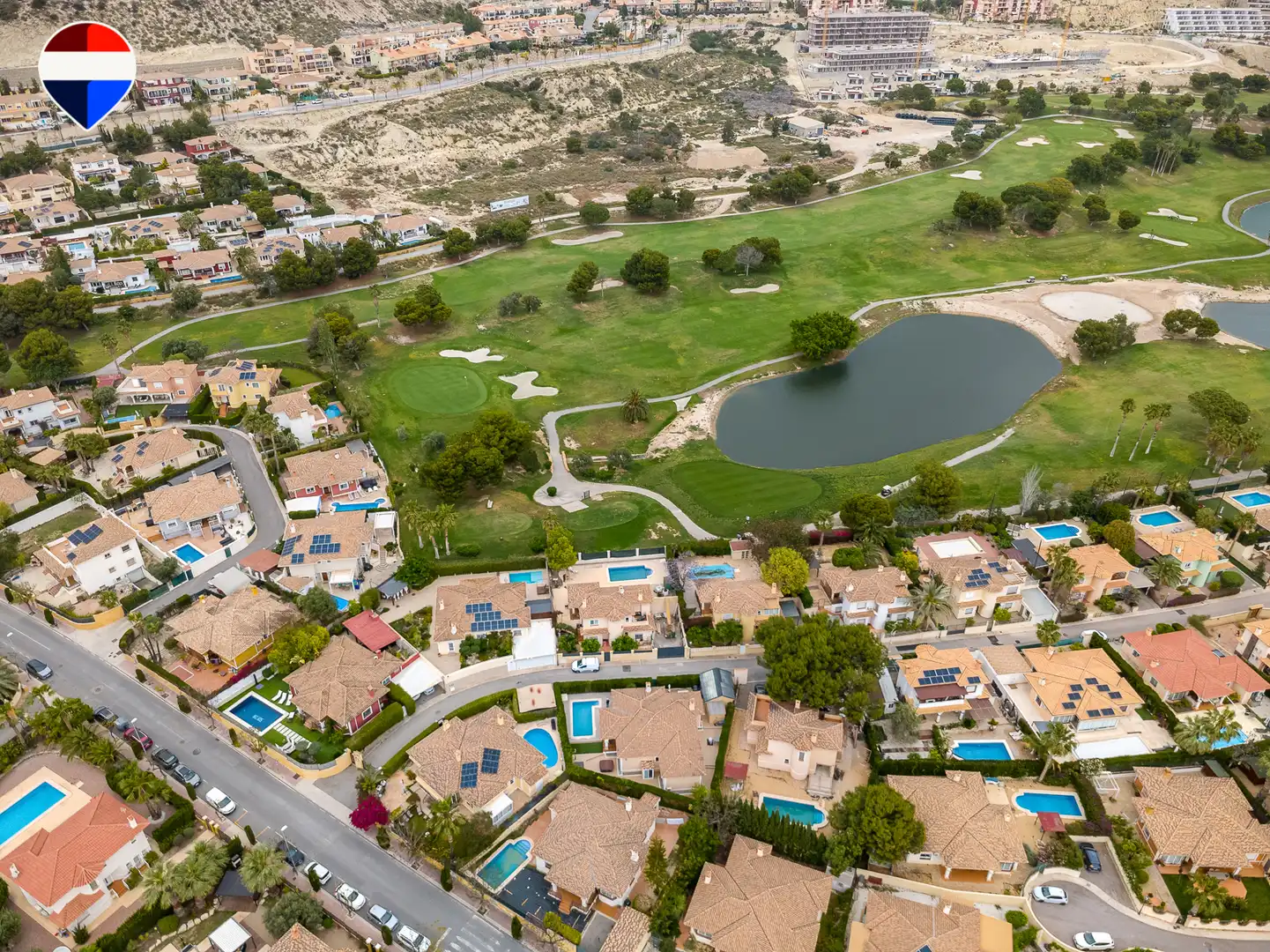 Vista exterior de Casa o chalet en venta en Mutxamel con Aire acondicionado, Terraza y Piscina
