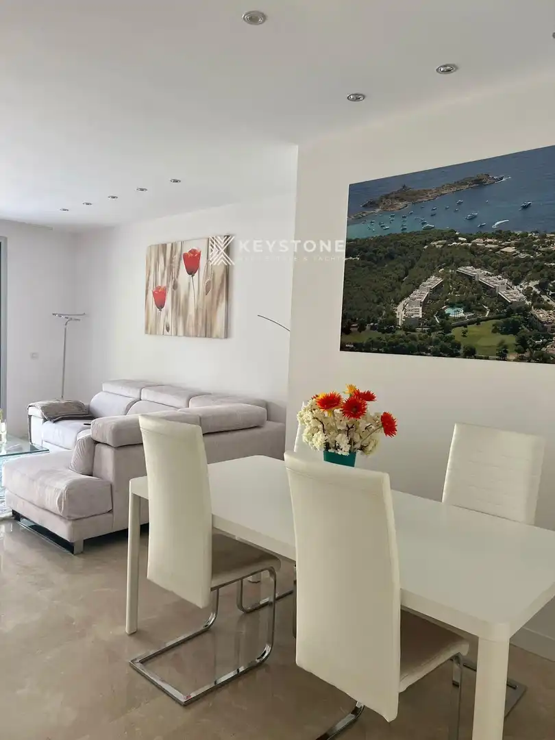 Wohnzimmer von Dachboden zur Miete in Calvià mit Klimaanlage, Heizung und Terrasse