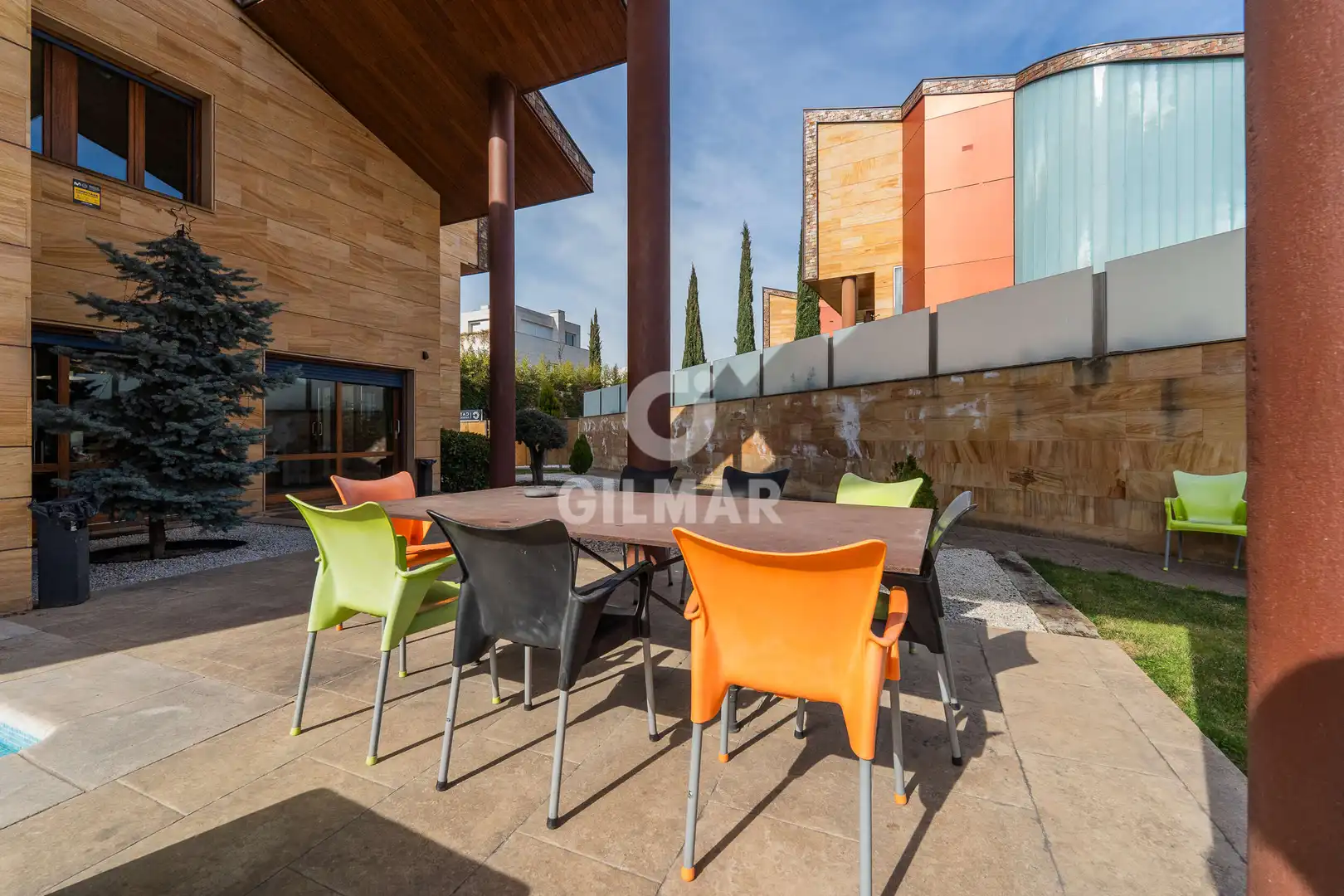 Terraza de Casa o chalet en venta en Madrid con Calefacción, Jardín privado y Piscina