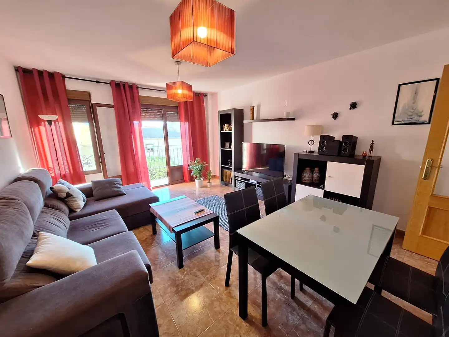 Living room of Flat for sale in Castalla  with Furnished and Balcony
