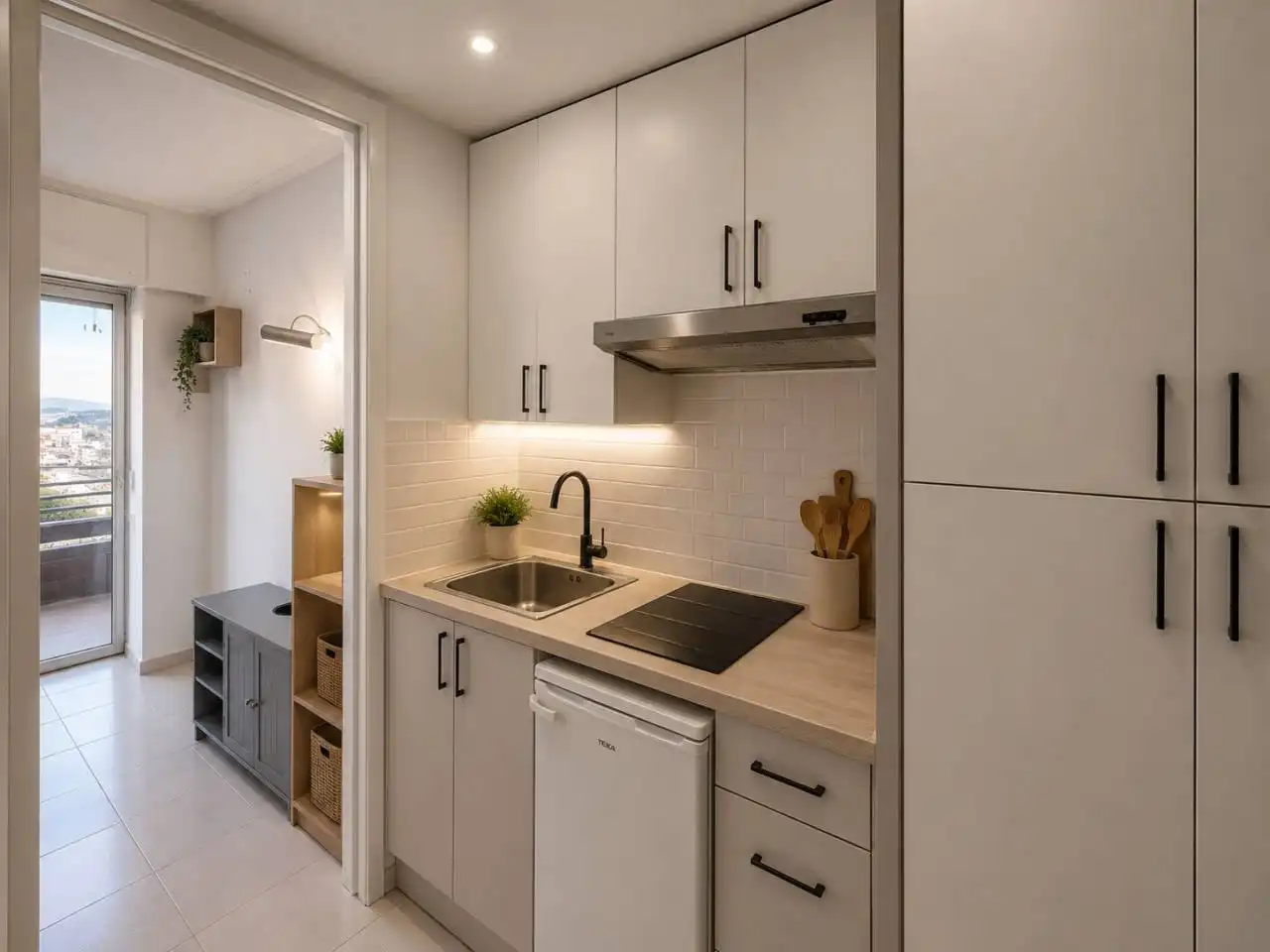 Küche von Wohnung zum Verkauf in Alicante / Alacant mit Klimaanlage, Balkon und Alarm