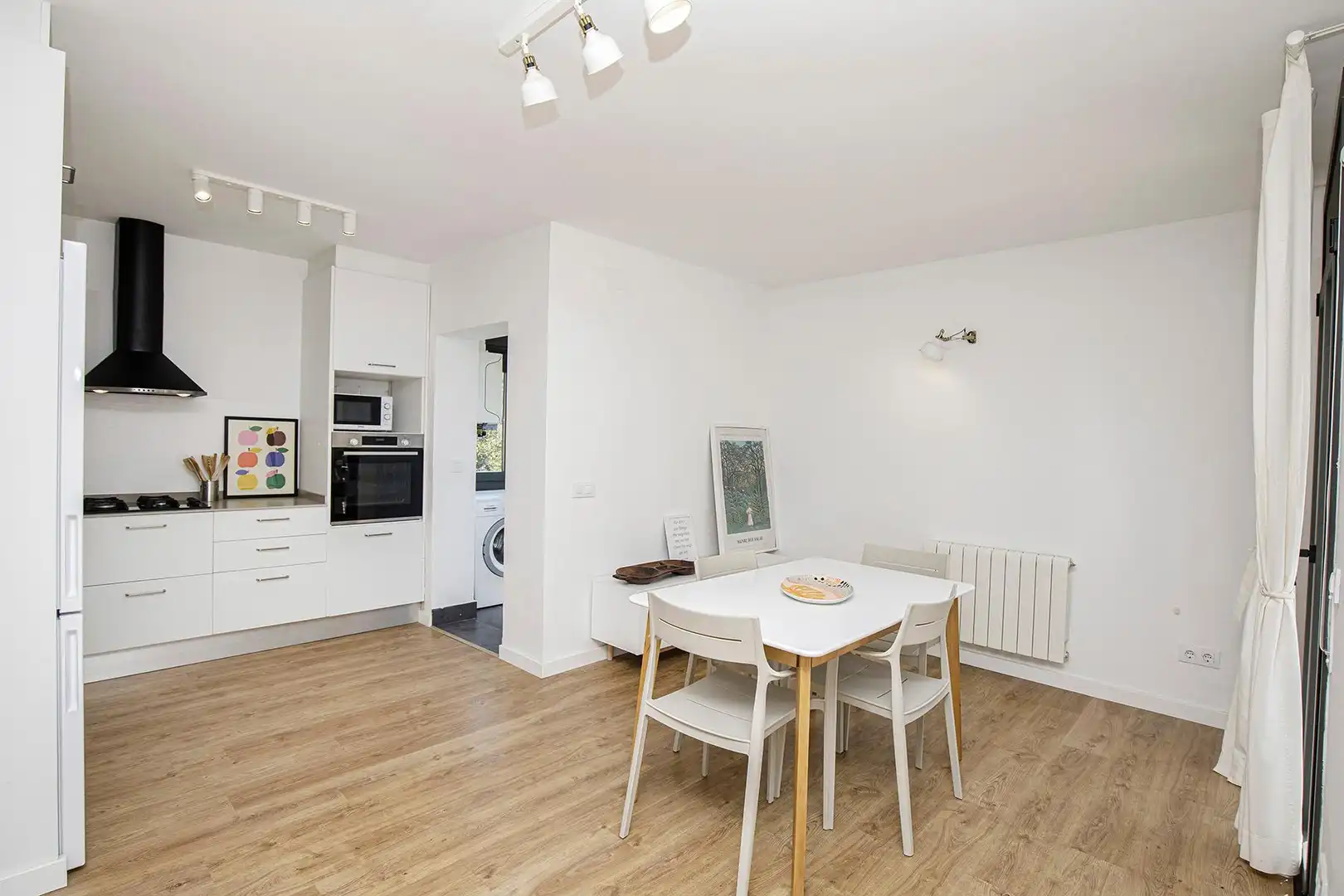 Esszimmer von Wohnung zur Miete in Sant Martí de Llémena mit Klimaanlage, Privatgarten und Terrasse
