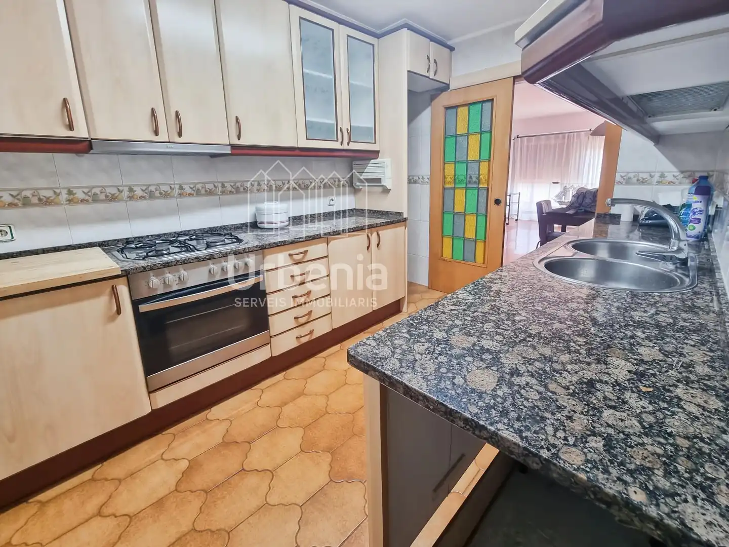 Kitchen of Flat for sale in Mataró  with Terrace and Furnished