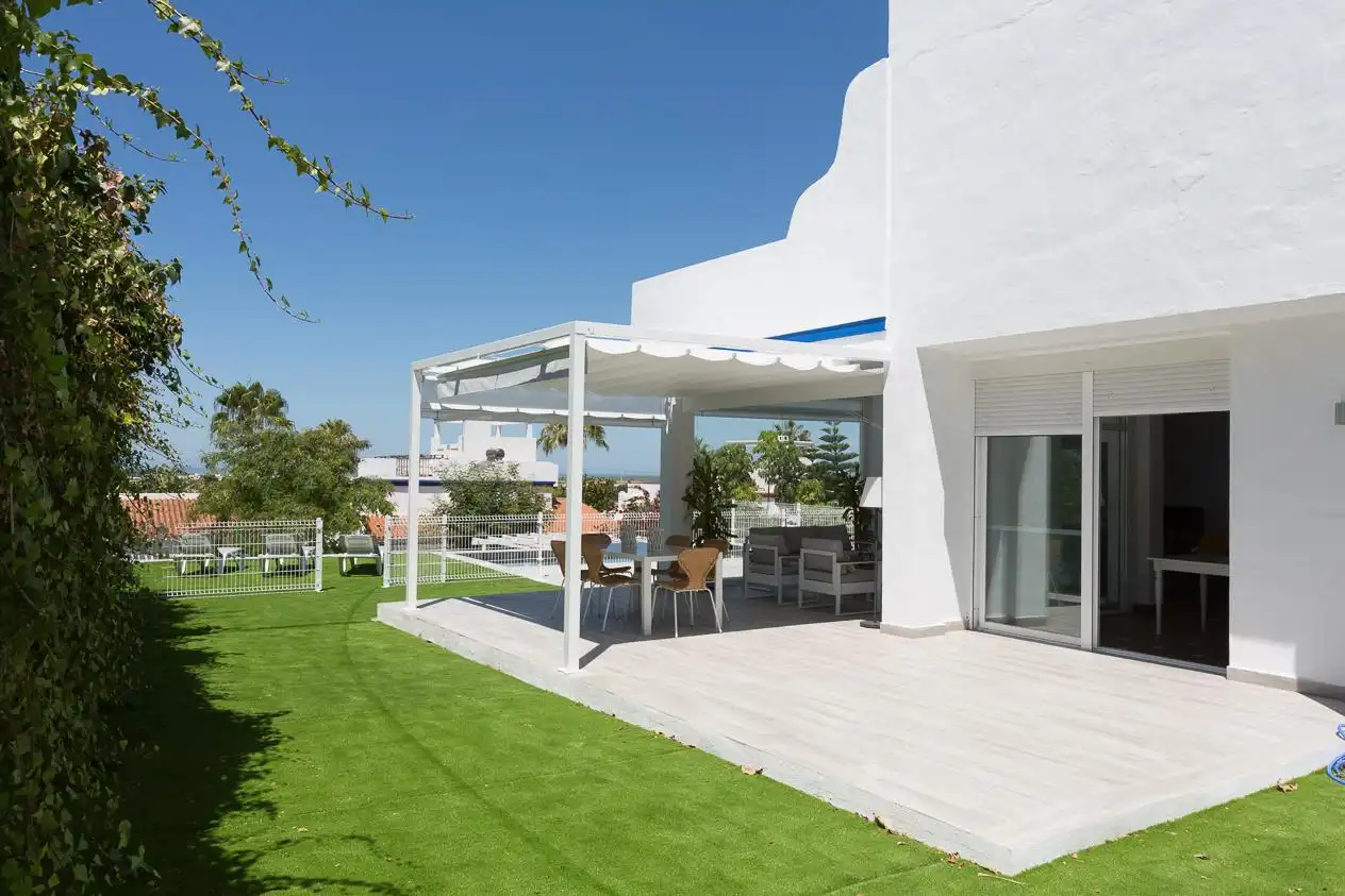 Terraza de Casa o chalet de alquiler en Sanlúcar de Barrameda con Aire acondicionado, Jardín privado y Terraza